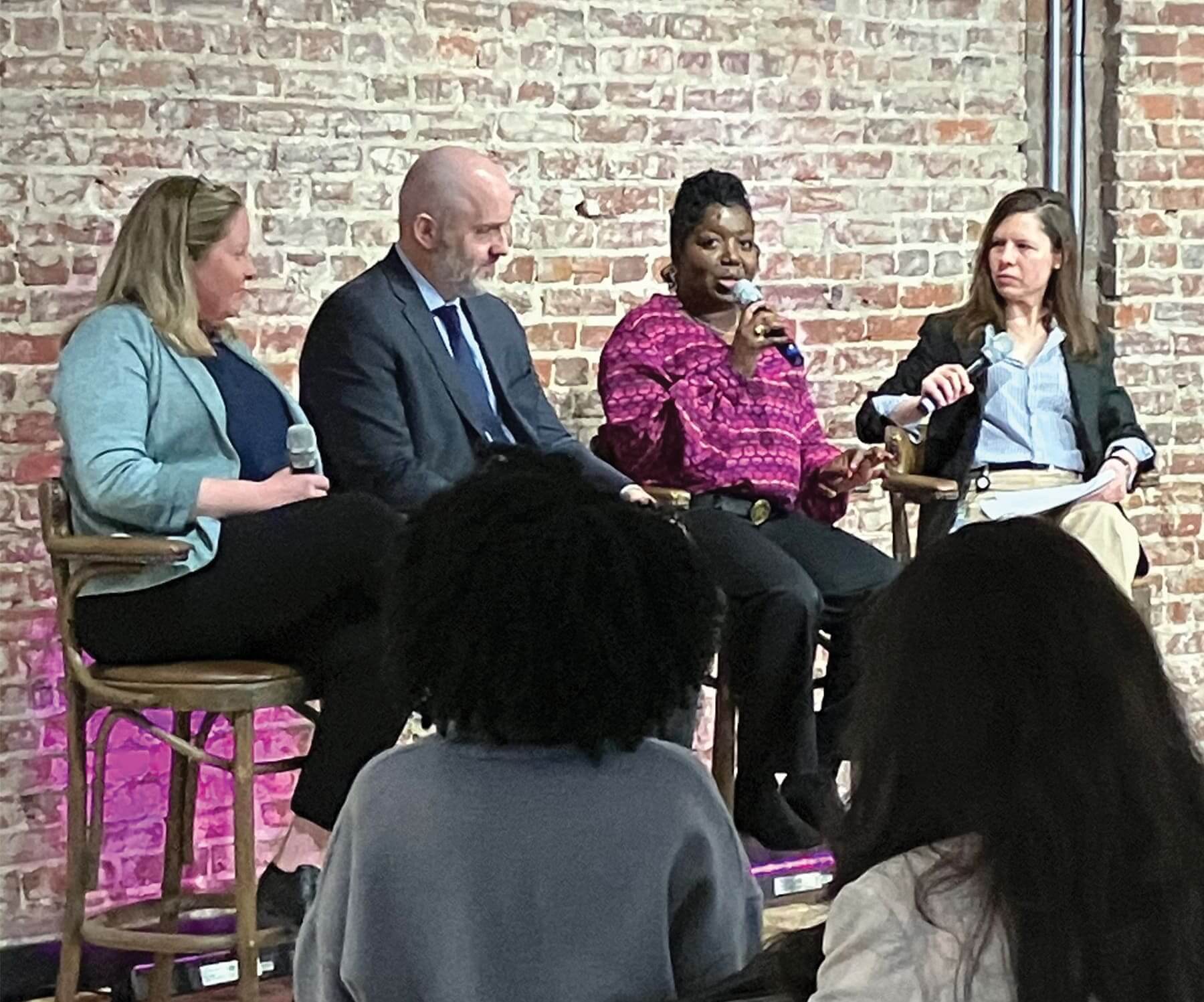 Council Member Dr. Shakenna Williams speaks to Women’s Business Summit attendees.