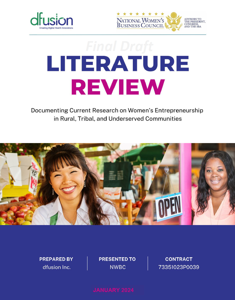 Cover Page of the Literature Review preformed by dFusion and NWBC.